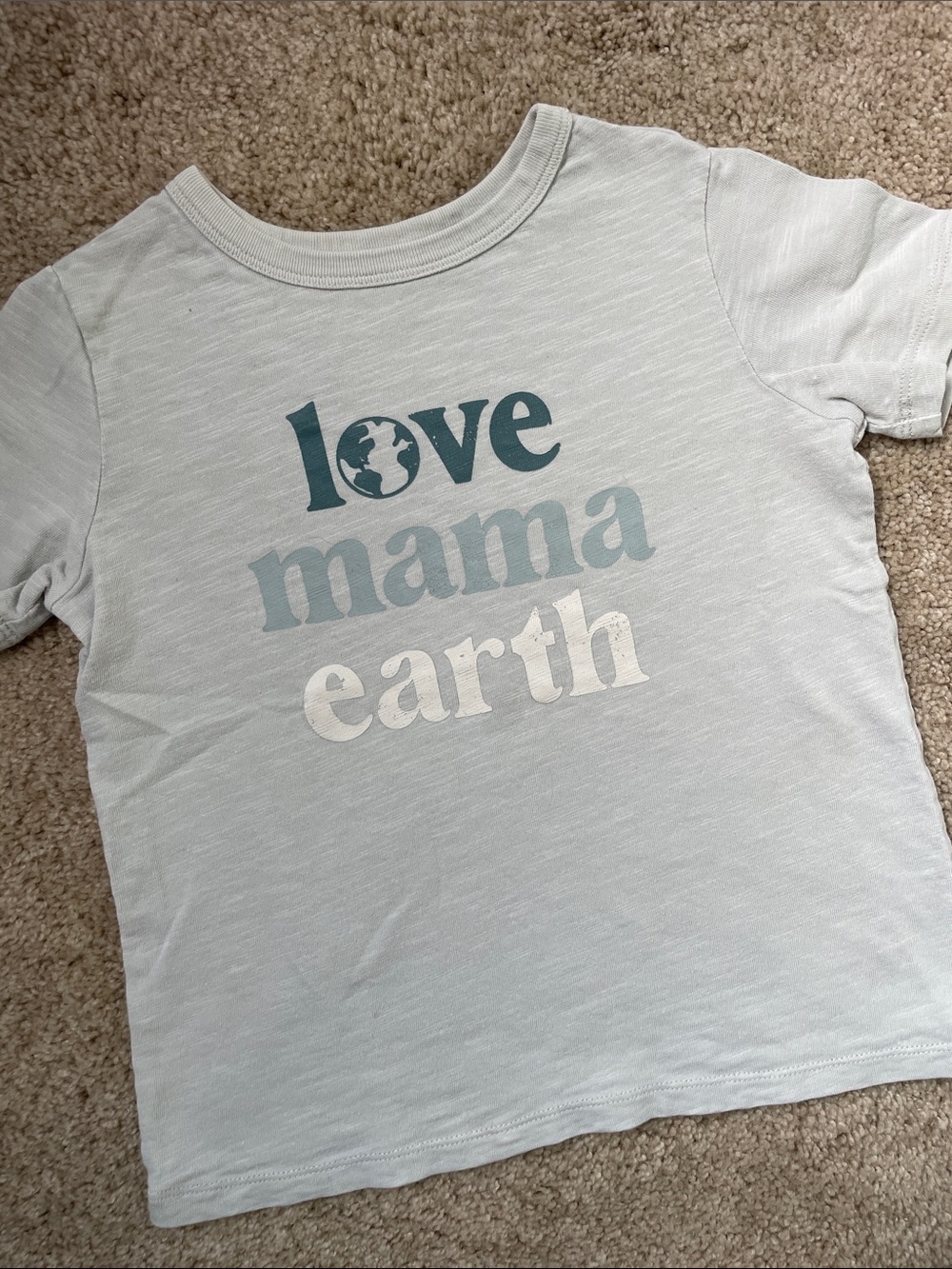 Little Co Light Green Love Mama Earth Tee